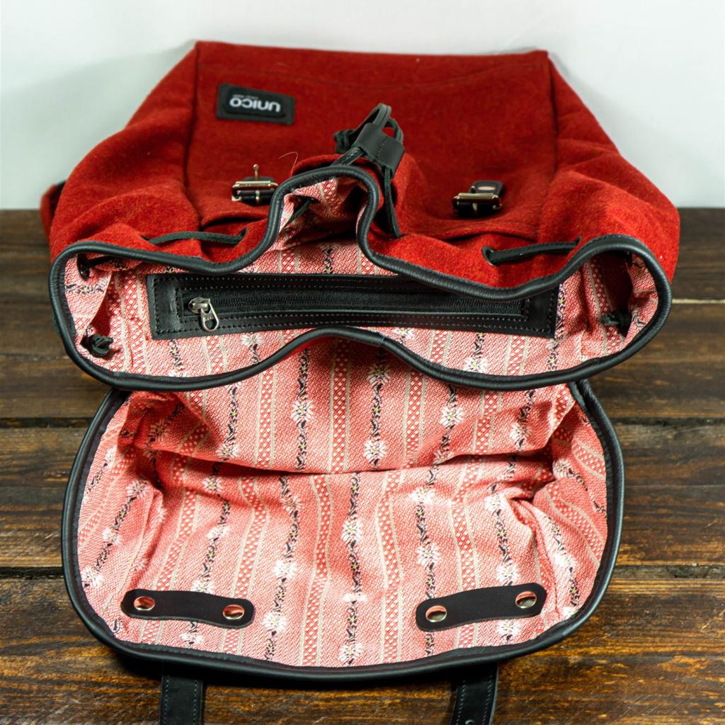 Lodenrucksack rot